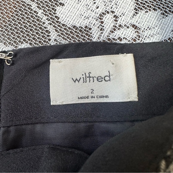 Aritzia Wilfred Wrap-Front Wool Cashmere Blend Mini Skirt Sz 2 - Picture 7 of 10